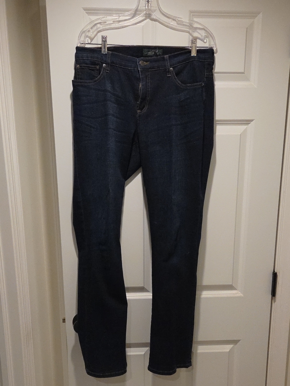 Ralph Lauren Women's Straight Leg Jeans in Dark Indigo